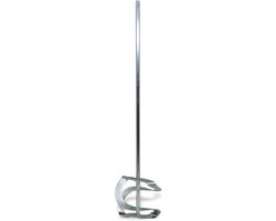 Wentelmixer - Roerstaaf mortel - Pasteuze materialen mengen - Spiraalvorm verzinkt - 110 x 500 mm - Zilverkleurig