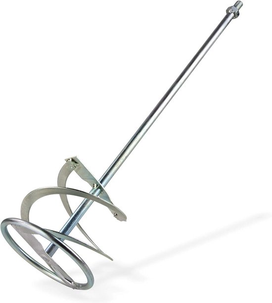 Wentelmixer - Roerstaaf Spiraal - Materiaal Mengen - Dubbele Spiraal - 60 cm - Grijs