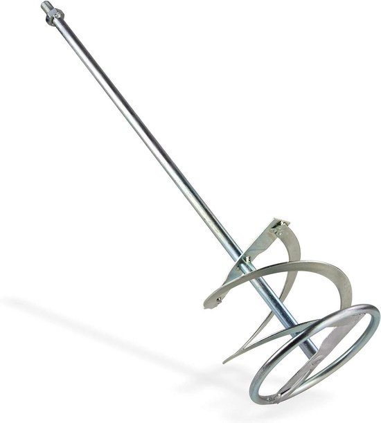 Wentelmixer - Roerstaaf Spiraal - Materiaal Mengen - Dubbele Spiraal - 60 cm - Grijs