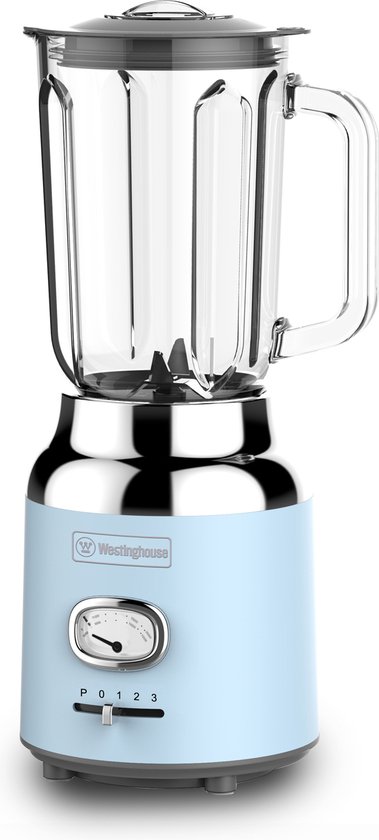 Westinghouse Retro Blender - Smoothie Maker - Blauw - 1,5 Liter - 600W van Westin