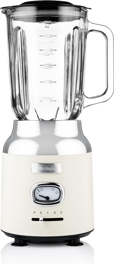 Westinghouse Retro Blender - Smoothie Maker - Wit - 1,5 Liter - 600W van Westin