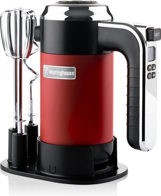 Westinghouse Retro Handmixer - Rood - 350W - Incl. Gardes En Deeghaken van Westin
