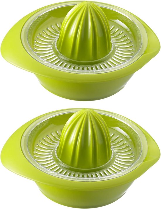 Westmark 2 citruspersen met sapreservoir, diameter: 18,7 cm, inhoud: 350 ml, kunststof, Limetta, appelgroen, 309122EA