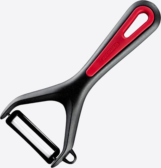 Westmark Gallant dunschiller met keramisch mes zwart en rood 15x6.9x1.8cm van Westmark