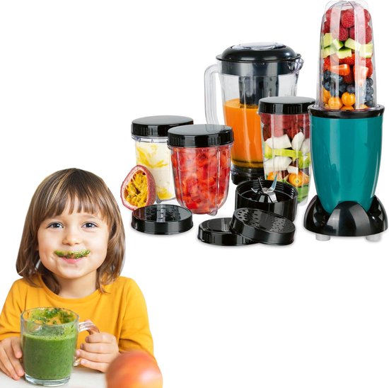 White-Label Smoothie Maker - Blender to go - 750ML - Zwart met Groen van White-Label