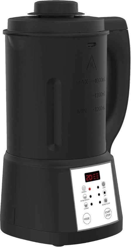 White-label® Soepmaker - Blender - 2 in 1 - Zwart van White-Label