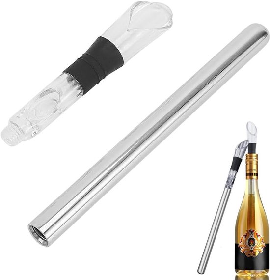 Wijnkoeler RVS met Tuit - Ideale Accessoire voor Champagne en Wijn, Perfect voor Feestjes en Diner van Merkloos