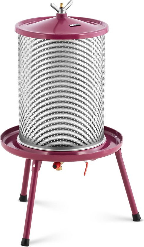 Wijnpers - RVS/ijzer - 40 l - 3 bar - incl. 5 persdoeken - Wiesenfield van Merkloos