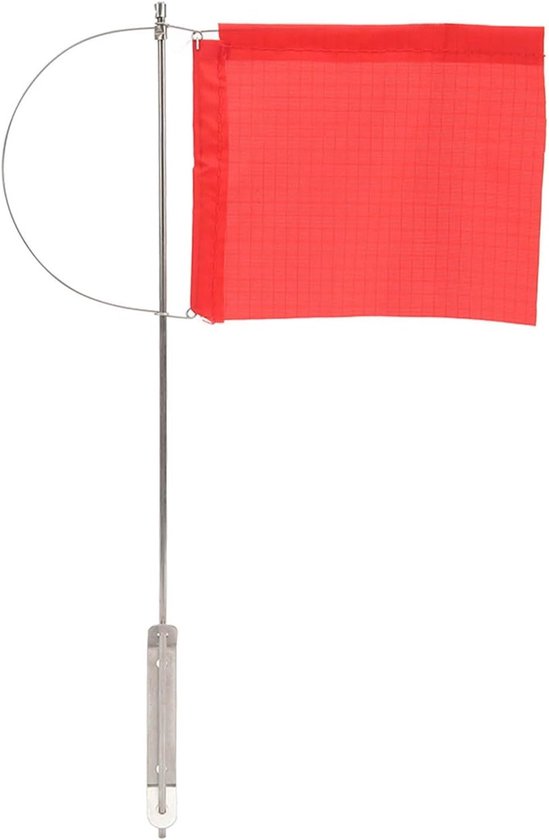 Windindicator Rode Vlag voor Zeilboot met RVS Mast, Eenvoudig in Gebruik, Roestvrij Maritiem Accessoire voor Jachten en Zeilboten (140 x 120 mm) van Merkloos