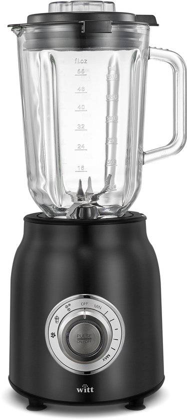 Witt Classic blender - 1.200 Watt - Mat zwarte "soft touch" afwerking van Merkloos