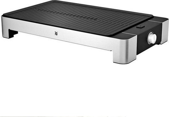 WMF 0415330011 Tafelgrill Uitvoering (BBQ): Elektrisch Met handmatige temperatuursinstelling Zilver, Zwart