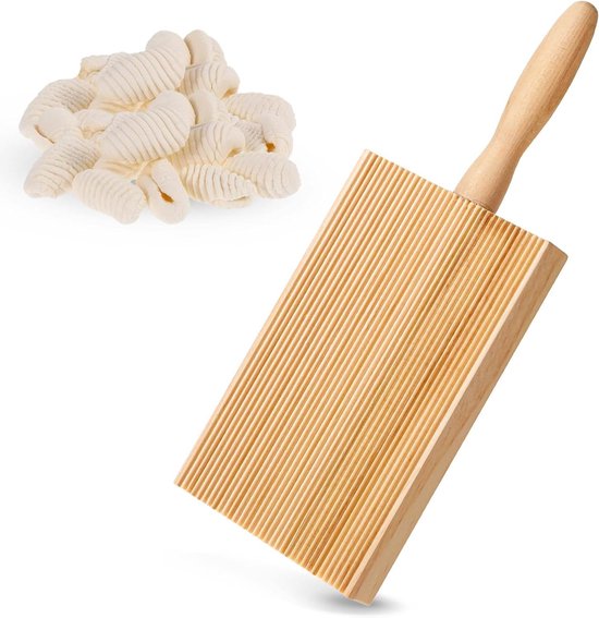 Wooden Gnocchi Pasta Shelf - Cavatelli Pasta Maker Board for Homemade Macaroni - Pasta Rack for Kitchen - Home Pasta Machine van Topolek