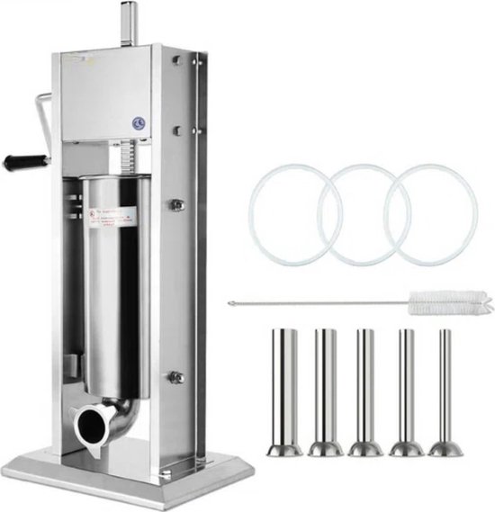 Worstenvuller deluxe - 5L - Worstmaker - Worstmachine - RVS van Merkloos