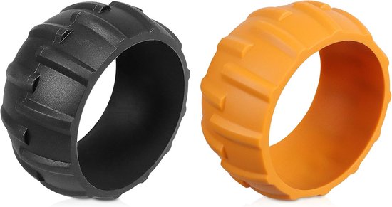 XL voor Worx Landroid voorwiel met robuust profieltuning, compatibel met wielmodellen M500, M500 plus, M700, M700 plus, S300 - zwart/oranje