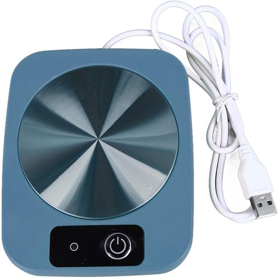 Ynkkvre -Slimme USB Bekerwarmer - Houd Koffie, Thee en Melk Warm op 55℃ - Geschikt voor Keramische, Roestvrijstalen en Glazen Bekers - Energiezuinig & Veilig - Perfect Cadeau -blauw