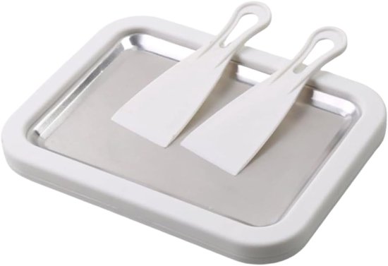 Yoghurt Bakplaat - Dessert Pan - Zelf Snacks Maken - Roestvrijstaal Materiaal - 22x175x35cm - Wit van Merkloos
