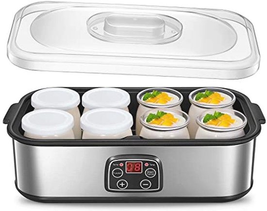 Yoghurt Maker met 8 Glazen - Perfect voor Zelfgemaakte Gezonde Yoghurt van Merkloos
