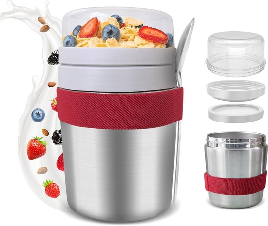 Yoghurtbeker To Go – Lunchbeker – Yoghurt Cup - bewaar doos van Merkloos