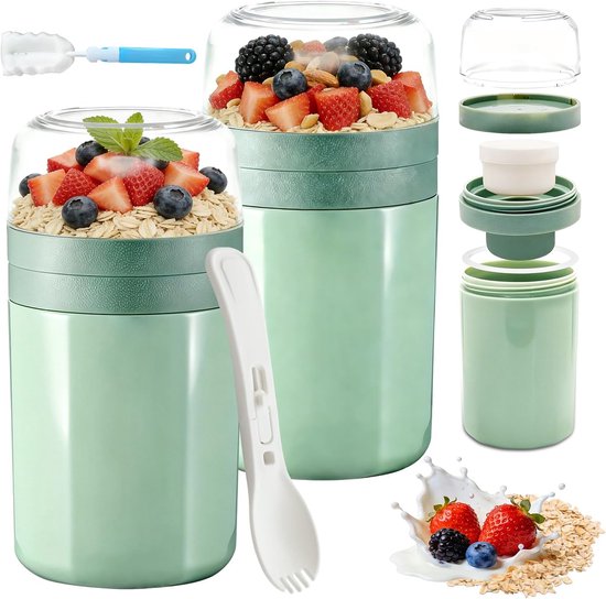 Yoghurtbeker To Go – Lunchbeker – Yoghurt Cup - lunch accessoire van Merkloos