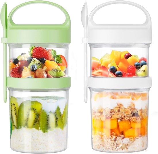 Yoghurtbeker To Go - Lunchbeker - Yoghurt Cup - lunch opslag van Merkloos