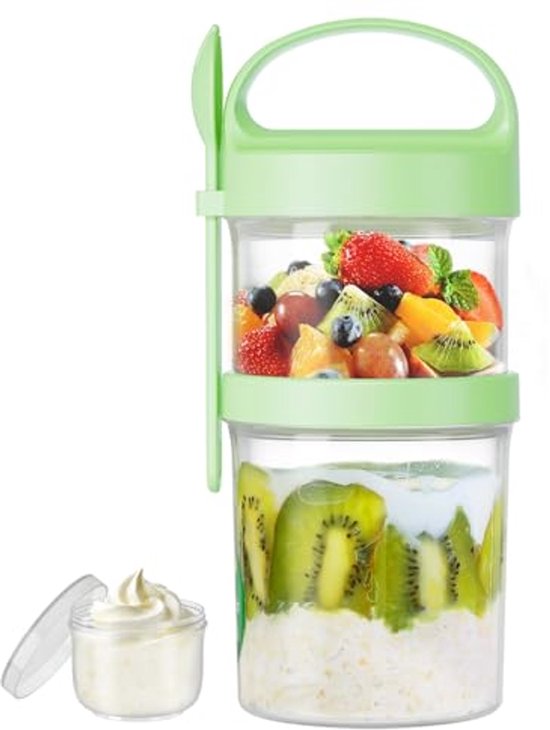 Yoghurtbeker To Go – Lunchbeker – Yoghurt Cup - snackdoos van Merkloos