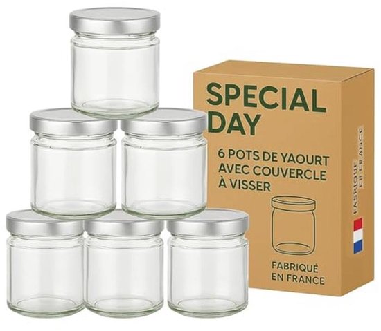 Yoghurtglazen 220 ml met schroefdeksel - XL Jampotten voor Yoghurtbereiders en Multicookers