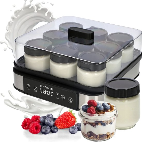 Yoghurtmaker 1.6 liter met 9 potten van Domo