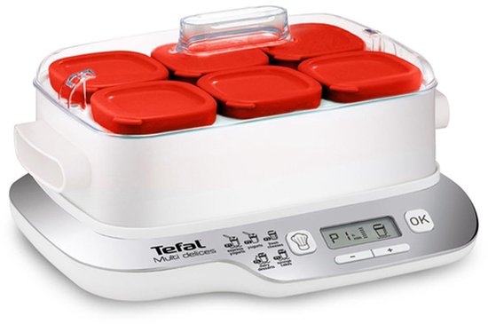 yoghurtmaker 6 potten van 140ml 450w - tefal - yg660132 van Merkloos