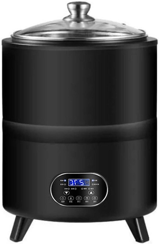 Yoghurtmaker - Fermentatie machine - Thuisbereiding Yoghurt - Constante temperatuur - 8 of 12 liter - Zwart