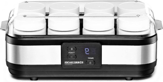 Yoghurtmaker JG 40 - Energieklasse B - Elektrische Yoghurtmachine - Zelfgemaakte Yoghurt - 7 Glazen Potjes - Automatische Temperatuurregeling - Gezonde Voeding - BPA-vrij van Merkloos