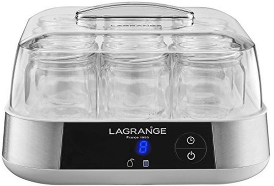 Yoghurtmaker met 9 glazen potten, programmeerbaar tot 15 uur, met automatische uitschakeling van Merkloos