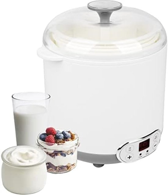 Yoghurtmaker - Yoghurtmachine - Kaasmaker - Fermentatie apparaat - Multifunctionele zuivelmaker - Instelbare temperatuur - Timerfunctie - Geschikt voor yoghurt kefir en kwark - Zelf yoghurt maken - Keukenapparaat voor thuisgebruik - 1,5 liter capacit van Merkloos