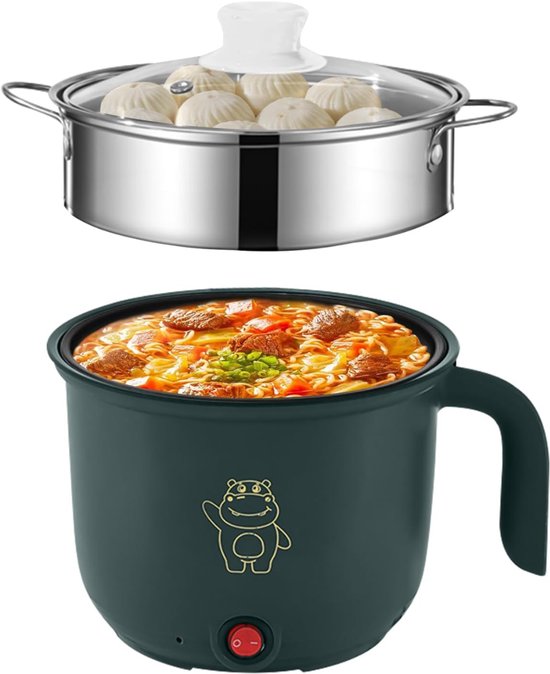 YOR® Hotpot Electrisch - Hotpot - Groen - ‎20cm x 18cm x 14cm