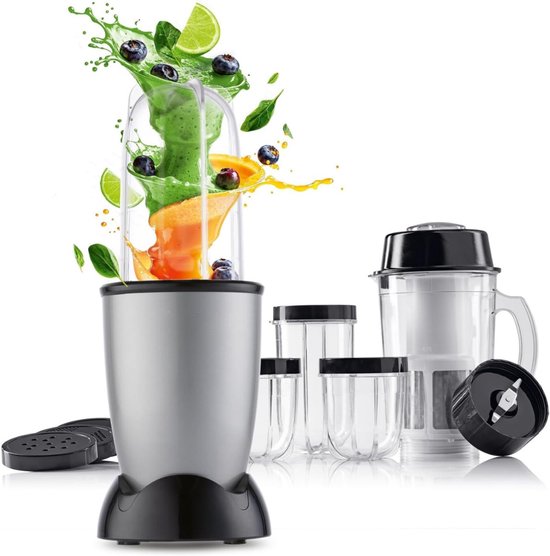 YOR® Mixer staafmixer - Mixer - Mixer handmixer - Zilver/Zwart - 12cm x 12cm x 32cm