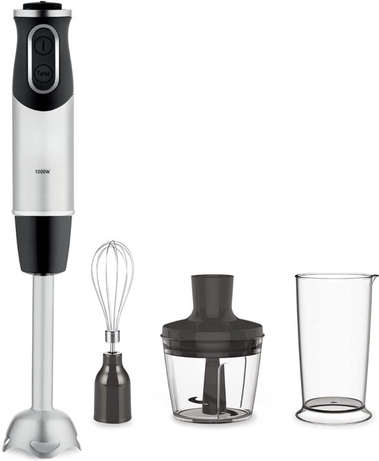 YOR® Mixer staafmixer - Mixer - Mixer handmixer - Zilver/Zwart - 7cm x 7cm x 40cm; 1.37 kg van Merkloos