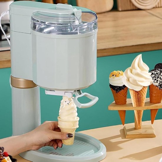 Zachte ijsmachine - Yoghurt maker - Desserts maken - Automatisch en compact - 1L capaciteit - Wit