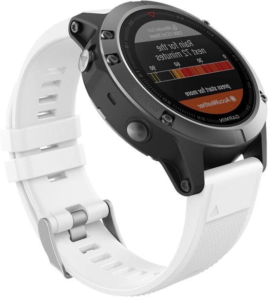 Zachte siliconen horlogeband voor Garmin Fenix 5, 6 en Forerunner 935 - Vervangband 22mm met snelle bevestiging van Merkloos