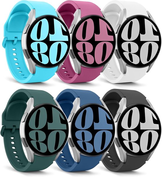 Zachte Siliconen Vervangband voor Samsung Galaxy Watch 7, 6, 5, 4 - Multi-Kleur, Geschikt voor 40mm, 44mm, 43mm, 47mm, 42mm, 46mm, Comfortabel en Duurzaam van Merkloos