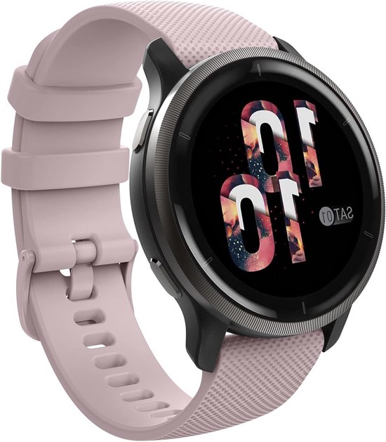 Zachte Silicoon Vervangband voor Garmin Vivoactive 4S, Forerunner 255S en Venu 3S - 18mm Sportieve Horlogeband in Roze voor Comfort en Stijl