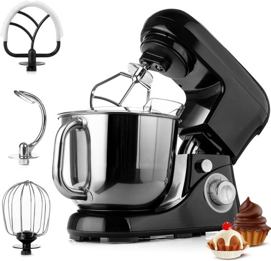 Zavira® Keukenmachine - Keukenrobot - Mixer - 5 Liter - Zwart van Zavira