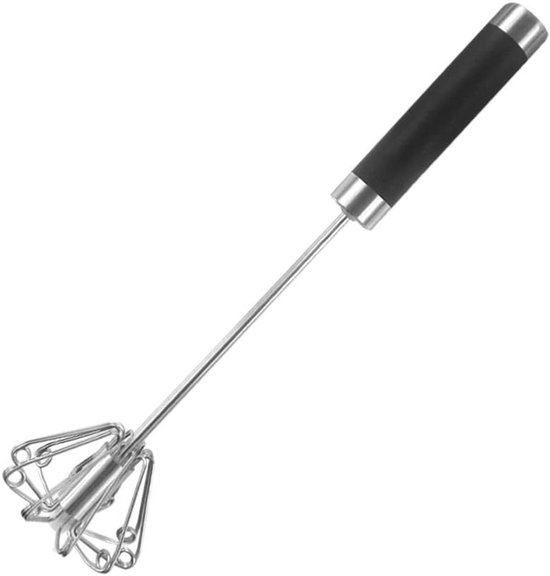 Zelf Roterende Mixer - Handklop Klopper - Snel Beslag Maken - Tijd en Moeite Besparend - 28 cm - Wit