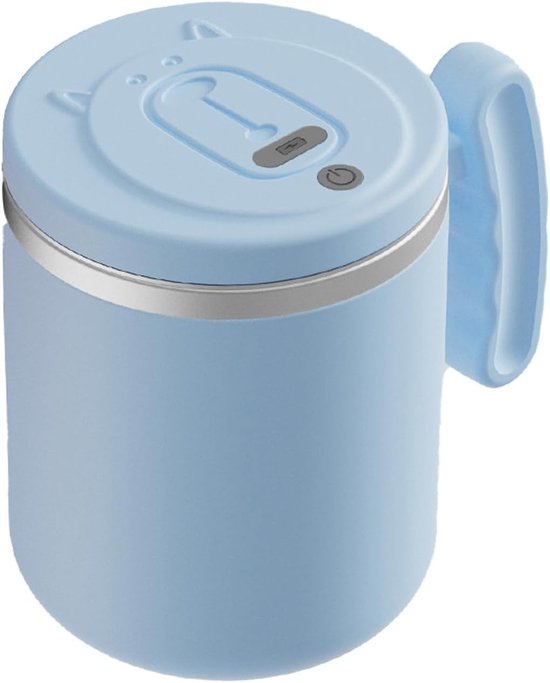 Zelfroerende - 400 ml roestvrijstalen lekbestendige mok, waterdichte automatische mengbeker, voor pauze, ontspanning, ochtend, pendelen, dagelijks werk, reizen, thuis, werkplek van Afanasev