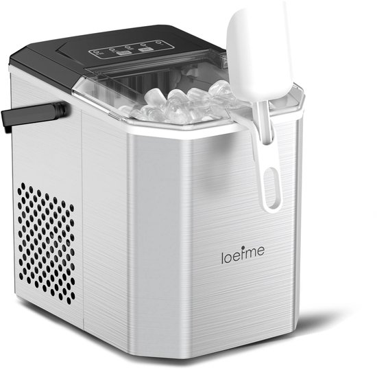 Zerova Electrische IJsblokjesmaker - Ijsblokjesmachine - Ijsmachine - 1,2Liter Watertank - 9 ijsblokjes in 3 minuten - Grijs