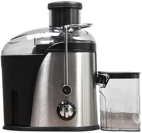 Zerova Fruitpers - Juicer - Sapcentrifuge - Groenten en Fruitpers - Met Pulpreservoir - Juice Maker - 2 Snelheden - 1.5L - Zwart