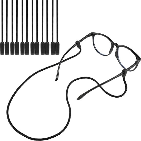Zesdelige brillenkoord voor sport, verstelbare brillenhouders om de nek, antislip zonnebrilkoord voor actieve levensstijl van Merkloos