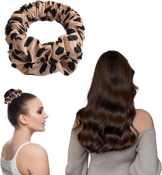 Zijde Leopardenprint Haarband voor Dames, Zacht en Comfortabel voor Slaap en Dagelijks Gebruik, Perfect voor Haarstijl en Mode van Merkloos