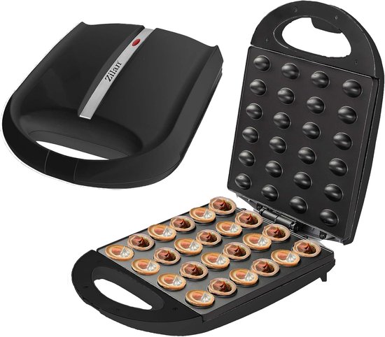 Zilan ZLN-2816 Notenkoekjesmaker XL - Wafelnootjes maker – 1600 W – Cake Pop Maker– Anti-aanbak & Cool-Touch – Zwart