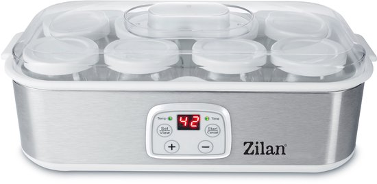 Zilan ZLN6104 Yoghurtmaker - Elektrische Yoghurtmachine met Timer en Temperatuurregeling - 1 liter inhoud - Voor Verse en Biologische Yoghurt - BPA vrij van Merkloos