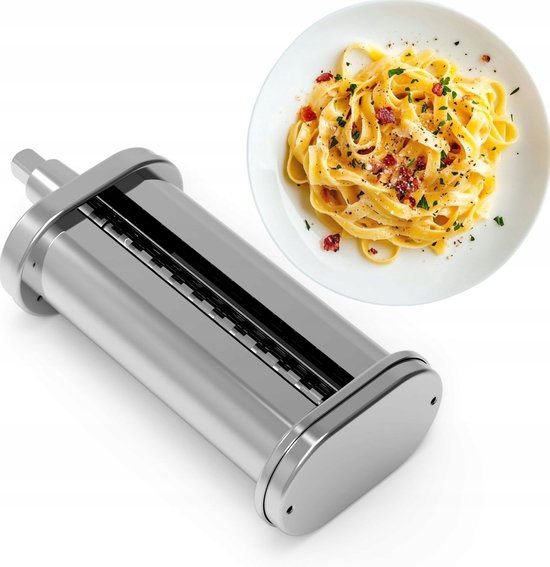 Zilveren Pastamaker Opzetstuk voor Keukenmachines - Verse Fusilli