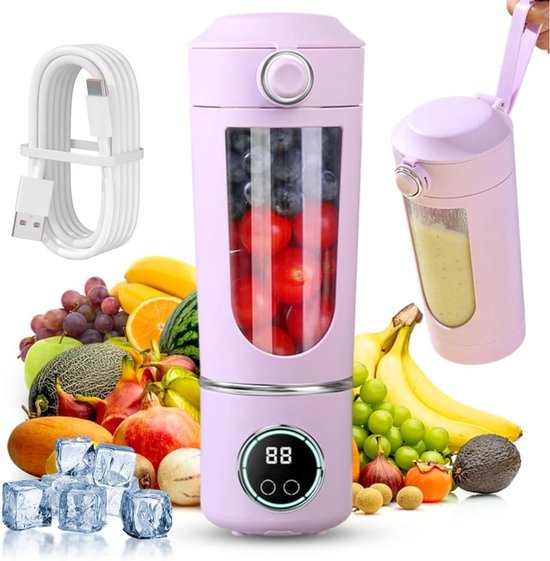 ZMR® Milkshake Machine - Milkshake Maker - Smoothie Maker - Lila - 9cm x 11cm x 26cm